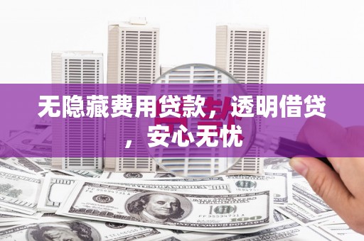江阳无隐藏费用贷款，透明借贷，安心无忧