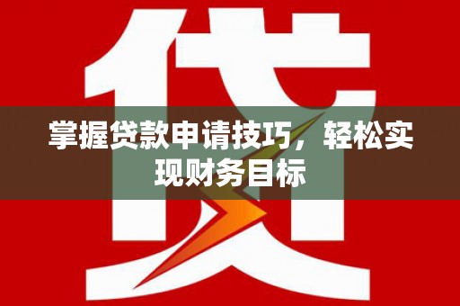 修文掌握贷款申请技巧，轻松实现财务目标