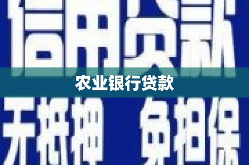 丰都农业银行贷款
