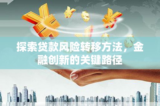 界首探索贷款风险转移方法，金融创新的关键路径