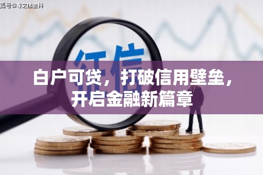 响水白户可贷，打破信用壁垒，开启金融新篇章
