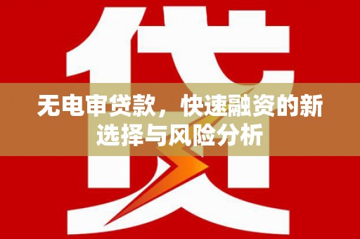 吉县无电审贷款，快速融资的新选择与风险分析