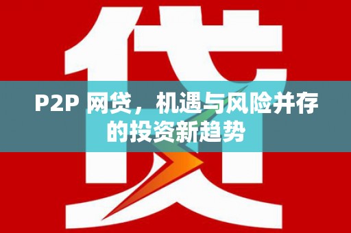 雷州P2P 网贷，机遇与风险并存的投资新趋势